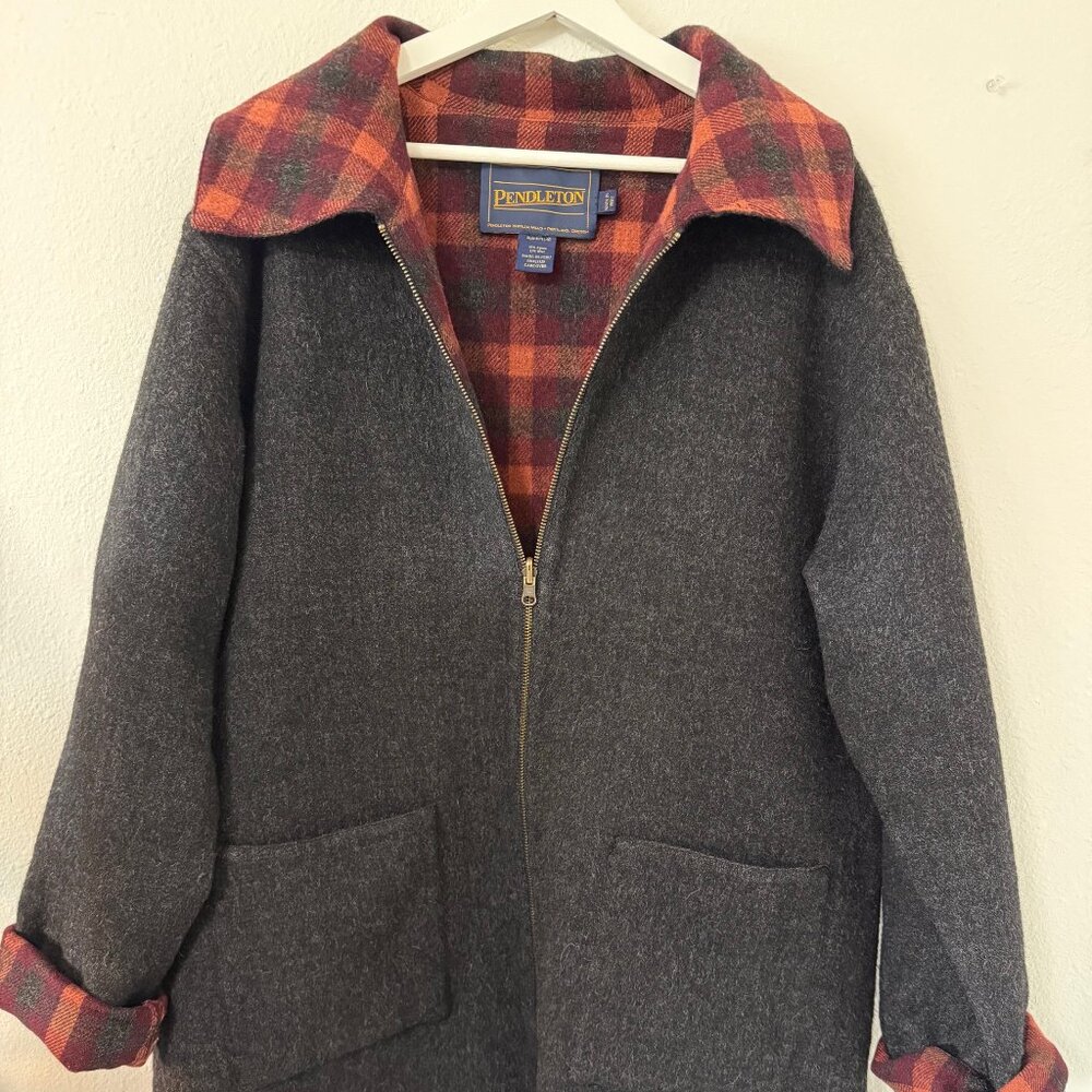 Pendleton- Alpaca Reversible Car Coat- Lightweigh… - image 1